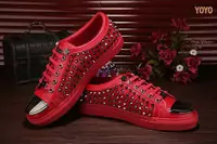 pp chaussures philipp plein luxury sport with rivets red